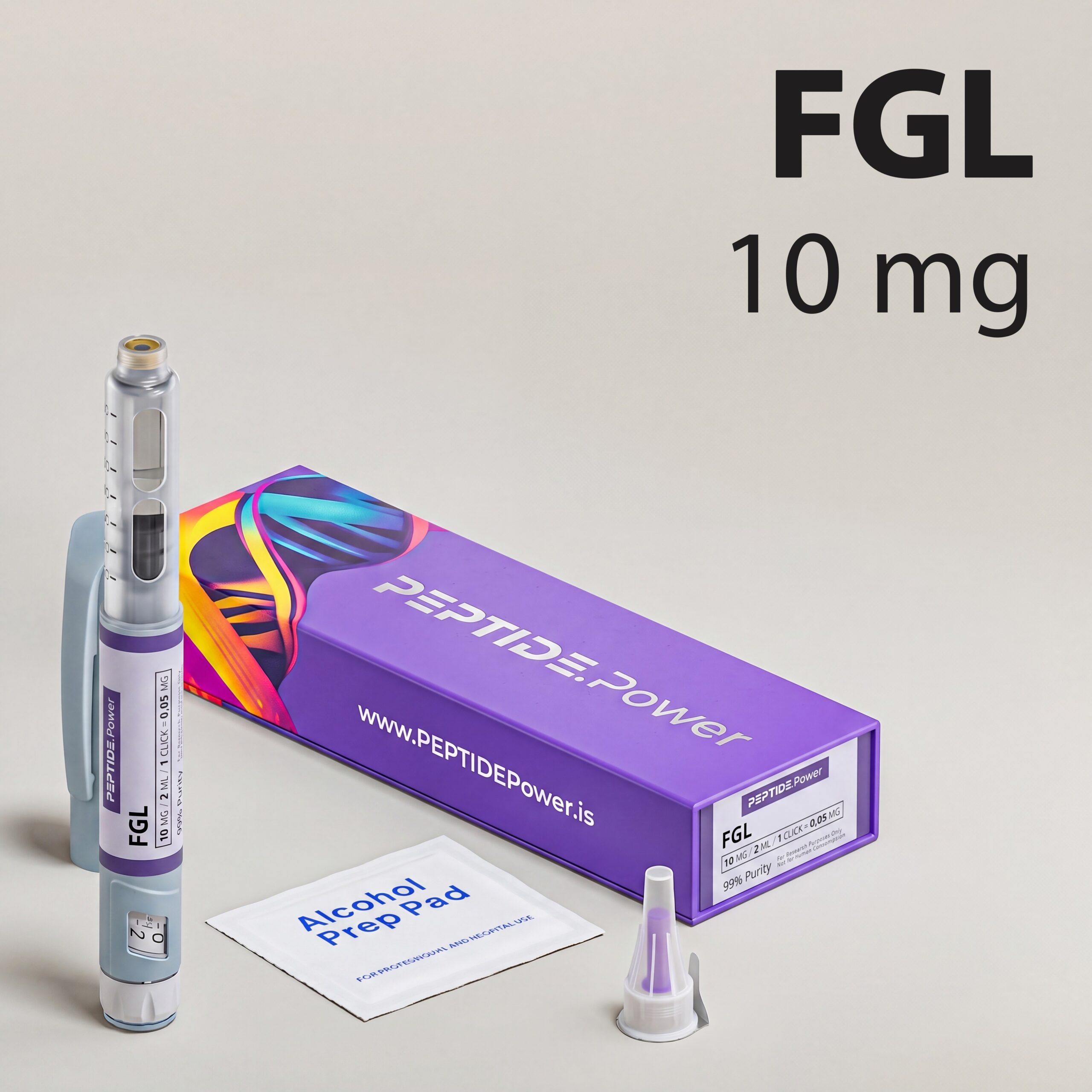 FGL - PEPTIDE.Power FGL: 10 mg - Pluma de Péptido de Investigación Premezclada, 99%+ Pureza (CoA) | PEPTIDE.Power