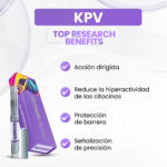 KPV Beneficios: Acción dirigida, Reduce la hiperactividad de las citocinas, Protección de barrera, Señalización de precisión
