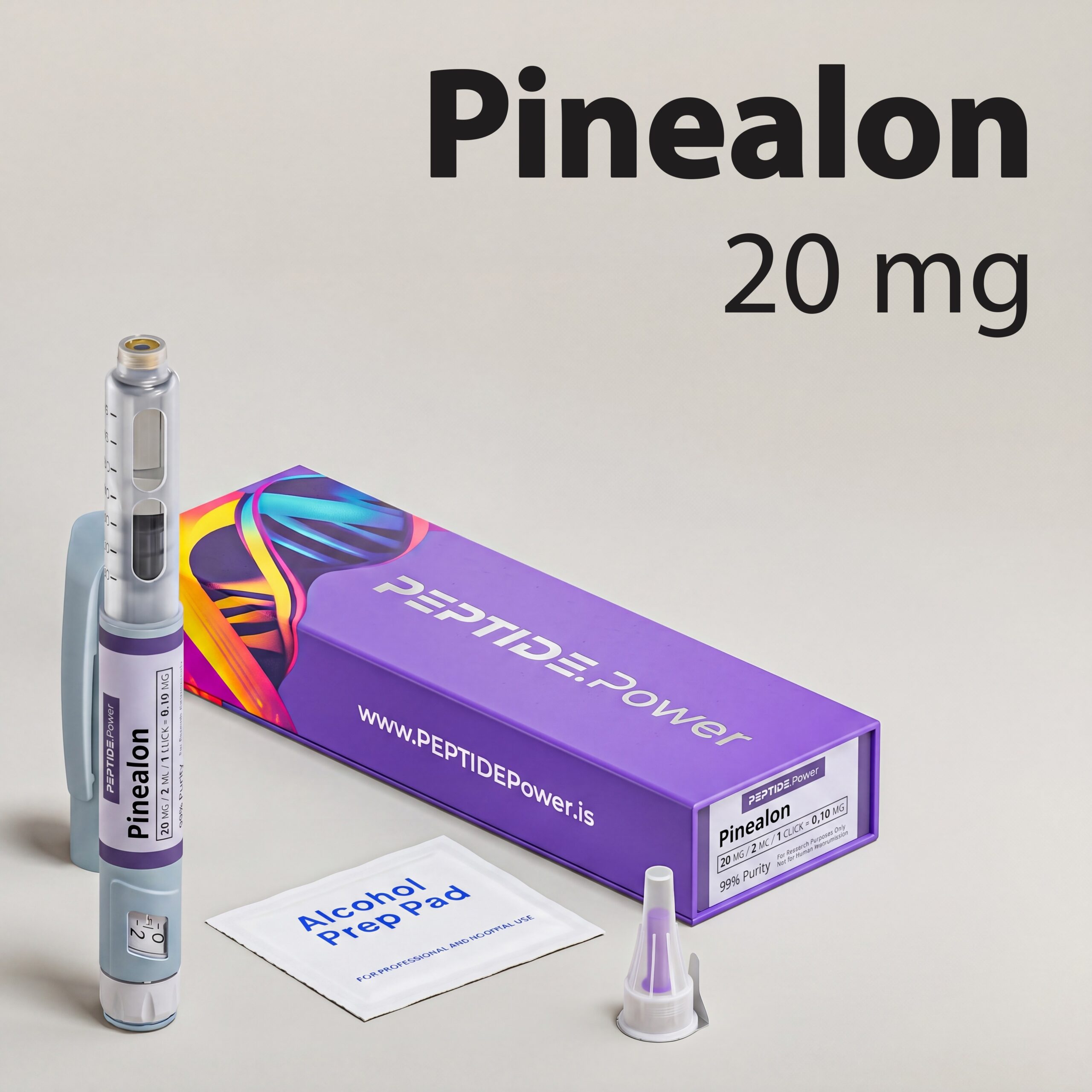 Pinealon - PEPTIDE.Power Pinealon: 20 mg - Pluma de Péptido de Investigación Premezclada, 99%+ Pureza (CoA) | PEPTIDE.Power