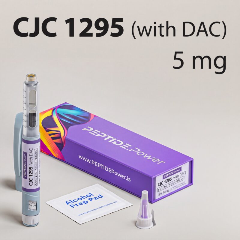 CJC 1295 (with DAC): 5 mg - Pluma de Péptido de Investigación Premezclada, 99%+ Pureza (CoA) | PEPTIDE.Power