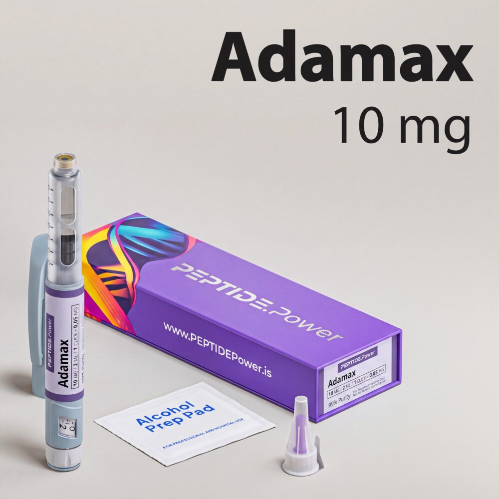 Adamax: 10 mg - Pluma de Péptido de Investigación Premezclada, 99%+ Pureza (CoA) | PEPTIDE.Power