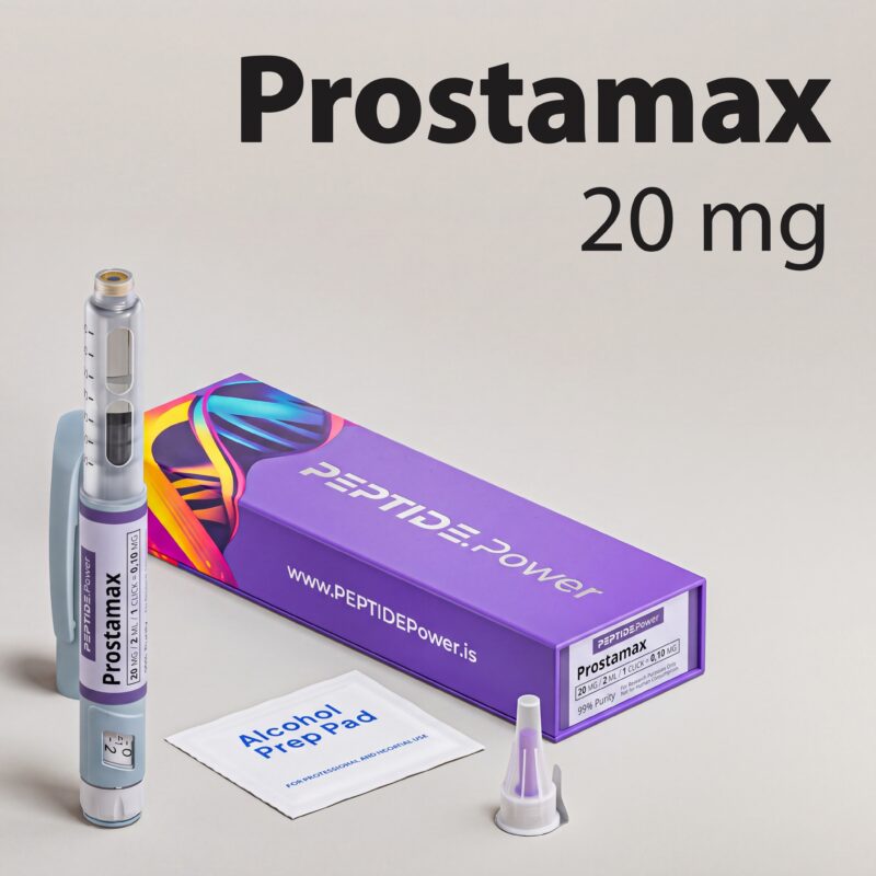 Prostamax: 20 mg - Pluma de Péptido de Investigación Premezclada, 99%+ Pureza (CoA) | PEPTIDE.Power